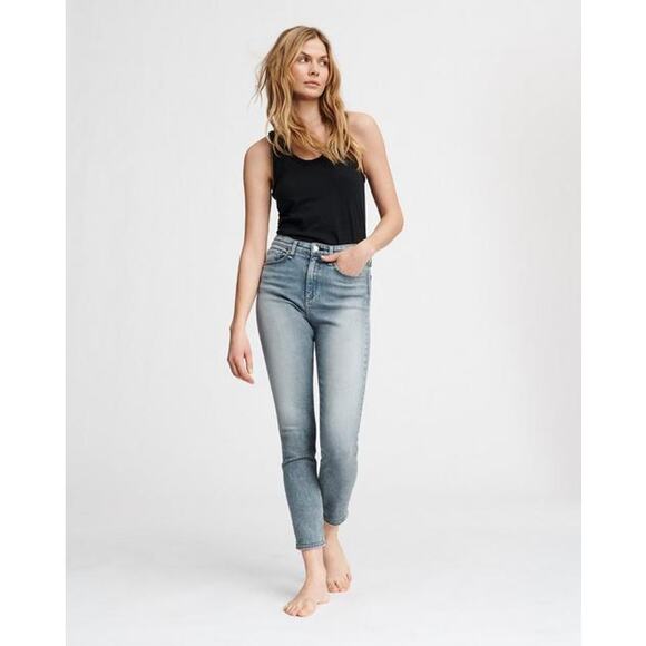 rag & bone Womens Nina High-Rise Ankle Skinny Jeans Size 25 Collins Stretch Luxe - Picture 1 of 10